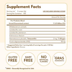 Lunimomo Pre+Probióticos para Mascotas, 7.3 Mil Millones de UFC, Polvo para Perros y Gatos - Product Image 6