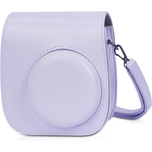 Protective Case for Fujifilm Instax Mini 12 Instant Film Camera PU Leather Bag With Adjustable Straps
