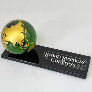 Personalizar oro plata cobre palabra Mapa Verde cristal globo con Base negra cristal tierra escultura bola - Product Image 1