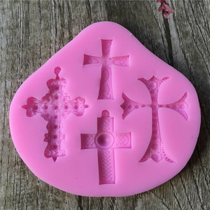 Kruis Siliconen Mallen <span class=keywords><strong>Diy</strong></span> <span class=keywords><strong>Crucifix</strong></span> Cake Decoreren Mallen - Product Image 3
