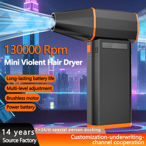 เครื่องเป่าลมแรงสูง 130000 รอบต่อนาที เครื่องเป่าฝุ่นแบบพกพา เครื่องเป่าฝุ่นไฟฟ้าแบบมือถือ เครื่องเป่าลมแรงขนาดเล็ก เครื่องเป่าผมแรงสูง - Product Image 6