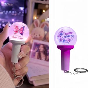 Llavero LED de acrílico personalizado con diseño de dibujos animados, mini barra de luz que cambia de color, 15 colores, logotipo personalizado para conciertos - Product Image 2