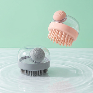 Brosse de toilettage pour animaux de compagnie en silicone souple, auto-nettoyante, pour chien et chat, brosse de bain, peigne de massage pour l'élimination des poils - Product Image 6