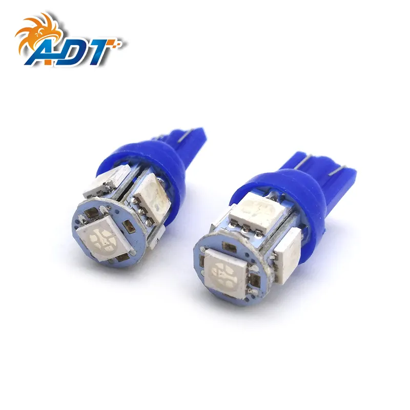 ADT T10 LED düşük güç tüketimi süper parlak T10 5050 5SMD LED otomobil araç yan park lambaları ampuller