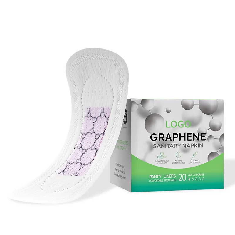 Wholesaler Private Label Custom Ladies Feminine Comfortable Biomass Graphene Chip Sanitary Pads