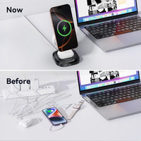 Chargeur magnétique 3 en 1 haute vitesse QI2.2 25W en aluminium pliable pour Samsung Galaxy