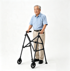 <span class=keywords><strong>Déambulateur</strong></span> de voyage pliable avec roues de 6 pouces et patins de glisse, <span class=keywords><strong>déambulateur</strong></span> léger pliable pour le soutien de la mobilité - Product Image 1
