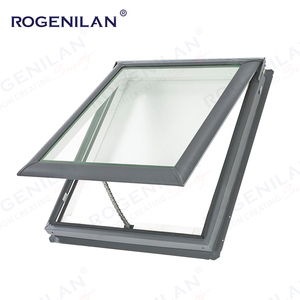 Fenêtres de toit automatiques en aluminium avec vitrage trempé, à rupture de pont thermique, pour résidences, avec auvent électrique - Product Image 2