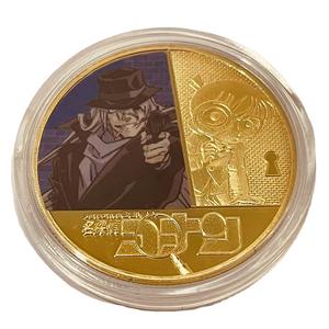 Pièces de monnaie commémoratives Detective Conan Ten-Design, pièce de monnaie anime Touya Akai, pièce de monnaie Gin en métal moulé sous pression, objet de collection emballé individuellement - Product Image 4