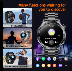 Ak83 Thông Minh Đồng Hồ 1.46 "Bt Cuộc Gọi 100 + Thể Thao Chế độ Heart Rate Bo Tracker Trợ Lý Bằng Giọng Nói 400MAh IP68 Không Thấm Nước Ngoài Trời Thể Thao Đồng Hồ - Product Image 3