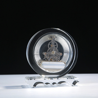 Offre Spéciale K9 cristal clair décor horloge murale élégant bureau trophée pour faveur de mariage ou Souvenir cadeau cristal artisanat