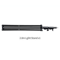 Soporte DE LUZ DE Metal completo ajustable de 2,8 M, accesorios de fotografía portátiles con función de engrosamiento, trípode fácil de plegar de 2,8 M