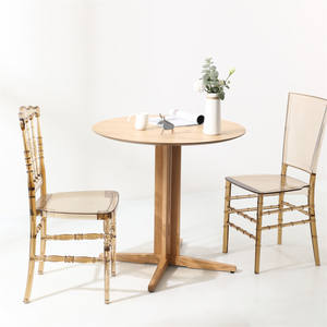 طاولة طعام خشبية مستديرة صغيرة بيضاء حديثة بتصميم نورديك عالية الجودة للمطبخ المنزلي - وصول جديد من المصنع - Product Image 2