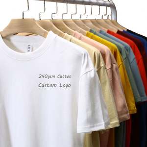 Etiquetas OEM internas y tarjetas con su logotipo ofrecen camisetas de algodón personalizadas para hombre, camisetas en blanco para imprimir, camisetas publicitarias de 250g. - Product Image 5