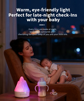 Lampe de chevet LED RGB Volcano Night Light Snow Peak avec haut-parleur Bluetooth, batterie rechargeable, lumière d'ambiance intelligente