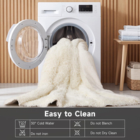 Couverture Chauffante Électrique OEM en Fausse Fourrure Douce, Lavable en Machine, Plusieurs Niveaux de Chaleur, Télécommande Amovible, Hiver, Maison, Vente en Gros