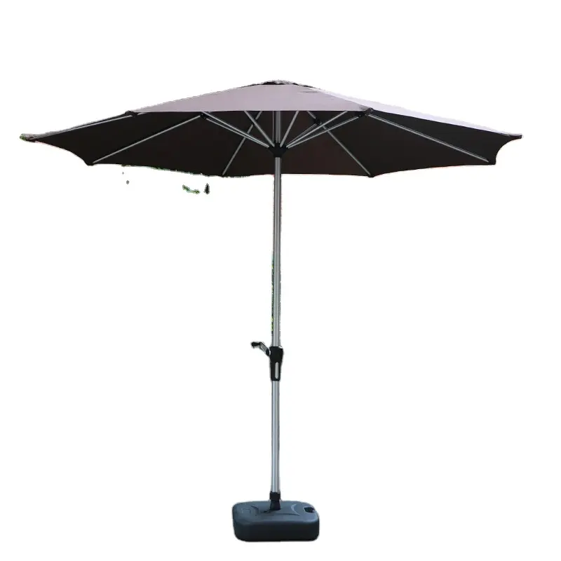HITREE 고품질 비바람에 견디는 야외 파티오 정원 우산 tiosolar Led 조명 태양 그늘 시장 우산