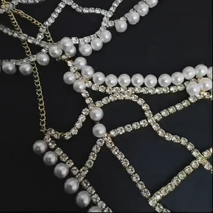 Masques en voile perlé pour femmes, cadeaux en maille, chaînes de mode, masque facial, masque de bal masqué, costume de fête, accessoires de visage <span class=keywords><strong>sexy</strong></span>, bijoux - Product Image 6