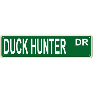 Custom Duck Hunter Dr Metal Tin Sign Hunting Shot Gun Decoy Funny Vintage Slim Street Tin Signs 16 x 4 Inch Wall Art Decor