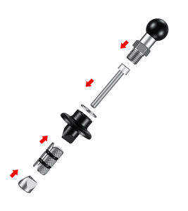 <span class=keywords><strong>Prix</strong></span> usine moto accessoires TPU 17 mm boule pour trou de tige 12-25mm diamètre étanche moto fourche tige montage basé - Product Image 4