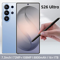 Nouveau Téléphone Gaming S26 Ultra Android 14 Écran HD 7,3 Pouces 16 Go + 1 To Grande Capacité de Stockage Appareil Photo 108 MP Bandes 5G Mondiales pour Gamers