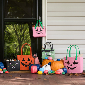 Sac fourre-tout en mousse EVA de qualité supérieure, motif sorcière et citrouille d'Halloween, sac à main en caoutchouc imperméable, design de logo personnalisé, effrayant - Product Image 1