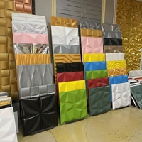 Panneau mural en PVC imperméable et insonorisant texturé 3D de luxe avec un design diamanté fluorescent pour la décoration intérieure moderne