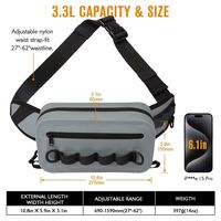 Sac banane de pêche ergonomique avec dos rembourré et fermeture éclair intégrée, sangle flexible pour hommes, femmes, pêcheurs, pêche à la traîne, camping, sorties en plein air