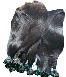 Extensiones de Cabello Indio Virgen Sin Procesar, Cabello Remy de Lujo con Cutícula Alineada, Cabello Crudo de un Solo Donante, Doble Trama a Máquina, 12A - Product Image 1