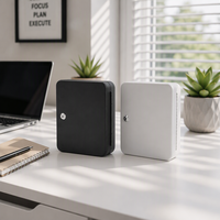 Coffre-fort antivol robuste avec serrure à clé, boîte à argent compacte pour objets de valeur, pour la maison et le bureau