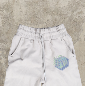 Personnalisé décontracté surdimensionné cordon de serrage broderie respirant écologique pantalon de survêtement en détresse coupe ample 100% coton hommes Baggy - Product Image 5