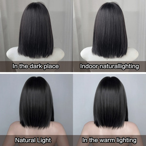 Peluca de <span class=keywords><strong>pelo</strong></span> corto estilo Bob de la subcultura YK2 para <span class=keywords><strong>mujer</strong></span>, <span class=keywords><strong>pelo</strong></span> corto y liso, flequillo blanco <span class=keywords><strong>ceniza</strong></span>/rojo rosa, estilo Lolita, de alta calidad, peluca completa de 38 cm - Product Image 4