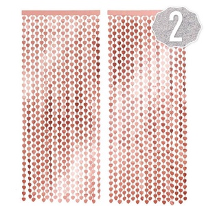 1x2M In Oro Rosa <span class=keywords><strong>Cuore</strong></span> Foil Tende Per Il Compleanno di Cerimonia Nuziale Nuziale Doccia di Fidanzamento Baby Shower di Natale Foto Sullo Sfondo - Product Image 2