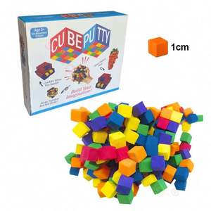Unisex Assorted Color Educational Toy EVA <b>Foam</b> Building <b>Block</b> Puzzle Starter Set with 50 Durable Sticky Cubes and Bricks - Product Image 4