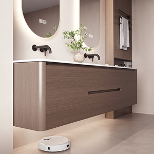 Mueble de Baño con <span class=keywords><strong>Lavabo</strong></span> Doble de Granito y Encimera, con Espejo Estilo Hotel/Villa - Product Image 4
