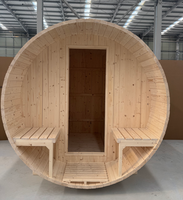 Offre Spéciale extérieur en bois massif électrique baril de vapeur sauna 6 personnes poêle pour parcs pour appartement avec cèdre rouge pruche pin