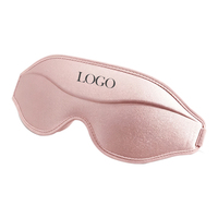 Masque de sommeil lesté 3D profilé avec ailette nasale intégrée, occultant la lumière, en mousse à mémoire de forme, design portable, style moderne, cadeau d'entreprise