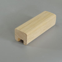 Holz-Treppengeländer-Zubehör Hersteller Großhandel Eschenholz mit Rillendesign Glas-Balustrade Handlauf