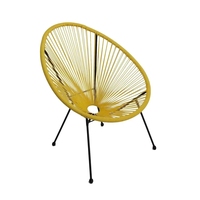 Chaise en rotin PE façonnée, résistante aux intempéries, légère, empilable, pour jardin et terrasse