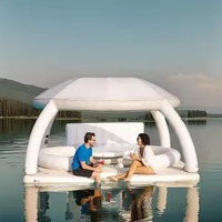 Plateforme Flottante Gonflable pour Bateau, Tente Multi-personnes, Canapé de Loisirs, Transat, Rangée Flottante, Lit Flottant pour Piscine et Yacht