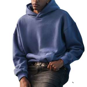 High Quality Unisex Oversized Baggy Cropped 3D Embroidered Hoodie Polyester/Cotton 450 Gsm Custom Logo Blank Plain - Product Image 2