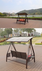 Silla Columpio de Exterior, Silla Mecedora Colgante de Diseño Moderno en Hierro Forjado para Jardín, Balcón, Patio, Uso Interior para 2-3 Personas - Product Image 4