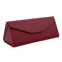 Étui à lunettes portable en cuir PU personnalisé avec logo, vente en gros, nouveau, pliable, triangulaire, pour lunettes de vue et de soleil