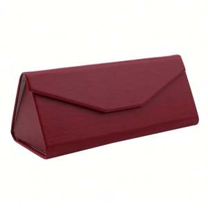 Estuche de Piel Sintética Portátil Personalizado con Logotipo al por Mayor para Gafas, Lentes de Sol, Estuche Plegable Triangular para Gafas - Product Image 6