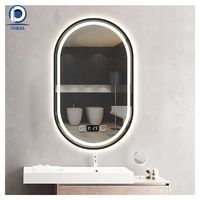 Prima Miroir LED minimaliste sans cadre avec lumières LED cachées et design simple pour petite salle de bain