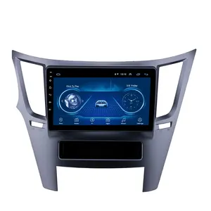 Wanqi Dvd mobil Android 11, 9 inci pemutar Multimedia Radio Video Audio Stereo Gps Navi untuk Subaru Legacy Outback 2009-2014