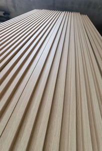 Panel de pared de rejilla giratoria ángulo de esquina de WPC grano de madera lambrin PVC interior decorativo - Product Image 6