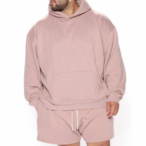 Sudadera con capucha personalizada y conjuntos cortos de dos piezas 2026 diseño personalizado angustioso y bordado para hombres - Product Image 1