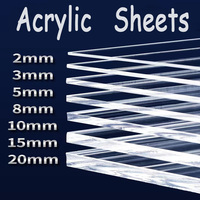 Feuilles acryliques transparentes de haute qualité/panneau acrylique Transparent épaisseur personnalisée 2mm 3mm 4mm 5mm 6mm 7mm 8mm 10mm