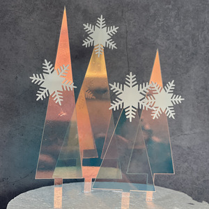 Decoración de Pastel con Miel y Dulzura, Adorno Acrílico de Castillo y Copo de Nieve, Feliz Cumpleaños, Artículos para Fiestas de Cumpleaños - Product Image 4